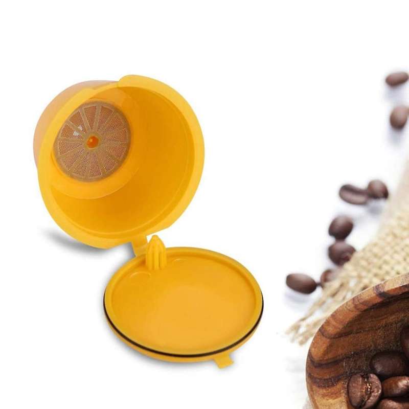 5 Pcs Coffee Capsules Refillable Coffee Capsules Pods Reusable Universal Coffee Filter with Spoon fo