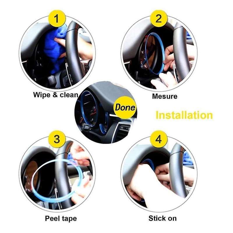 5 Pcs Silver Interior Dashboard Edge Trim Cover Ring for 10-16 , 08-19 ,10-16