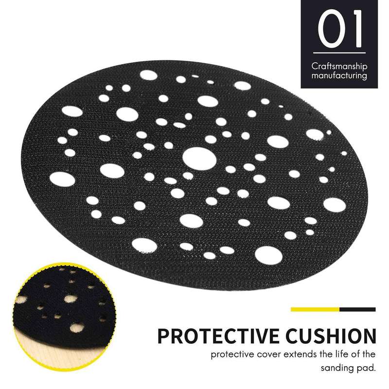 5 Pcs Protective Pad  150mm 67 Holes to Protect Your Sanding Pad Self-adhesive Nylon, Protective P