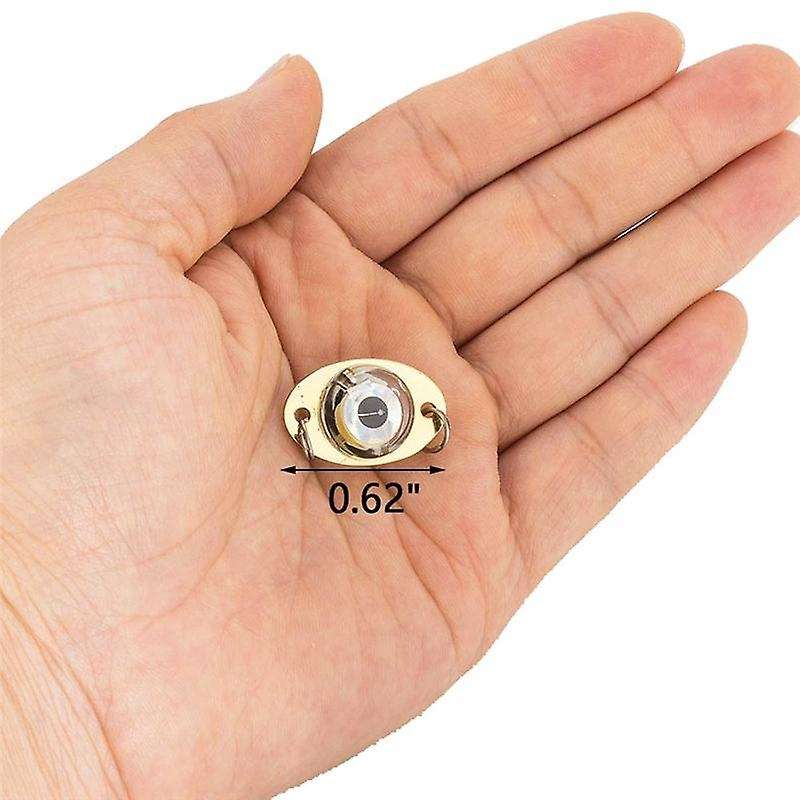 5 Pcs Mini Fishing Lure Light LED Deep Drop Underwater Eye Shape Fishing Bait Luminous Lure,Red