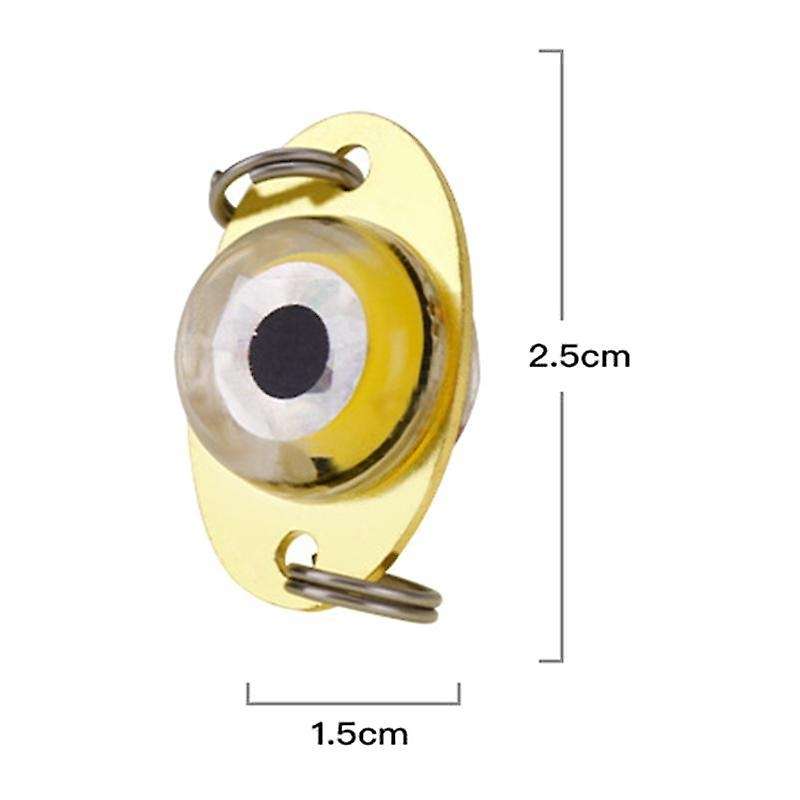 5 Pcs Mini Fishing Lure Light LED Deep Drop Underwater Eye Shape Fishing Bait Luminous Lure,Red