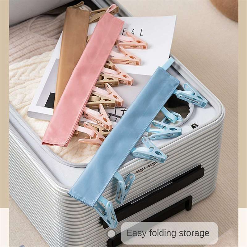 5 Pcs Portable Hanger Clips Foldable Clothes Drying Rack Swimsuit Drying Rack Hanger with 6 Clips