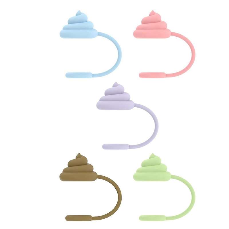 5 Pcs Straw Covers for Cup 40-20 Oz, 0.4 Inches Silicone Straw Cover Caps, Dust-proof and Leak-proo