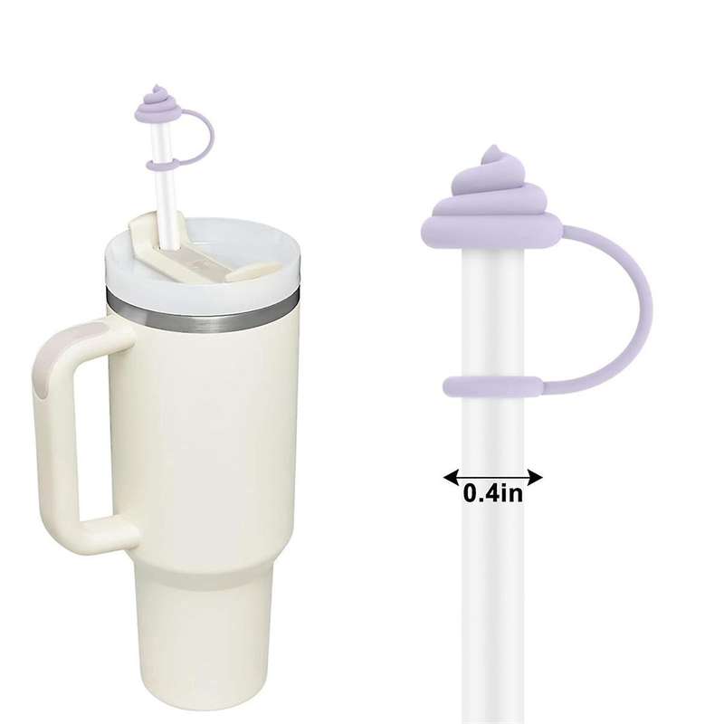 5 Pcs Straw Covers for Cup 40-20 Oz, 0.4 Inches Silicone Straw Cover Caps, Dust-proof and Leak-proo