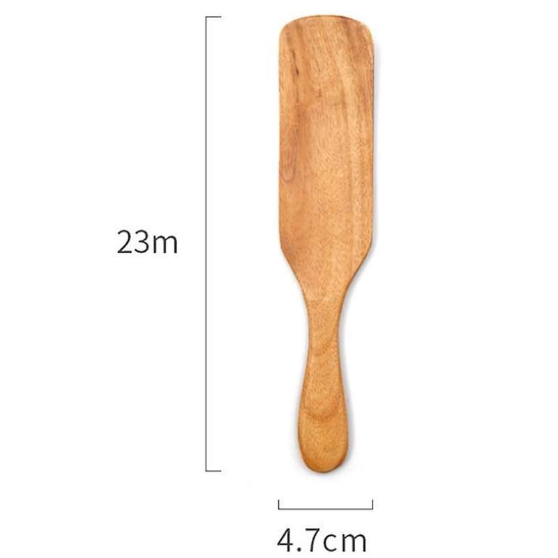 5 Pcs Wooden Spurtles Set,natural Teak Kitchen Utensils Set, Nonstick Cooking Set for Stirring,serv