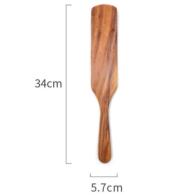 5 Pcs Wooden Spurtles Set,natural Teak Kitchen Utensils Set, Nonstick Cooking Set for Stirring,serv