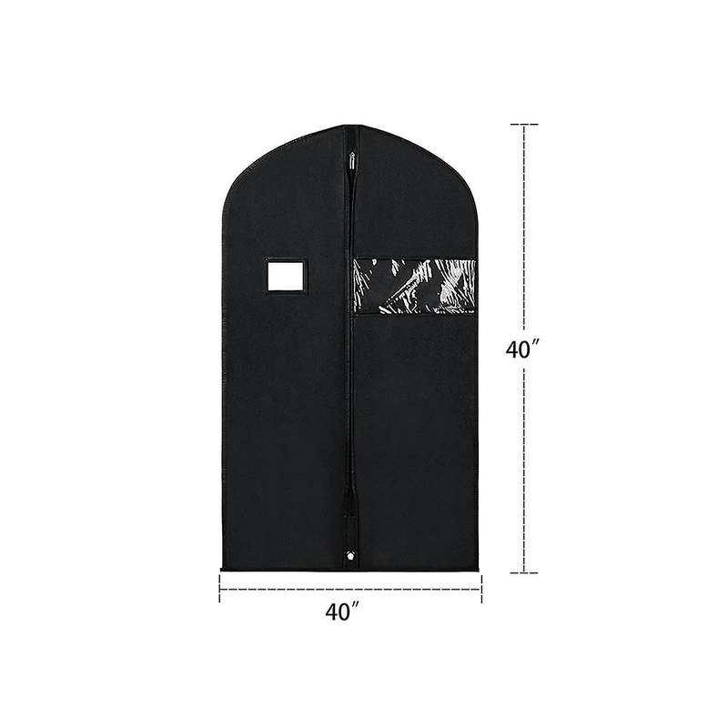 5 Pcs Suit Hanging Bags Garment Storage Covers with Clear Window and Id Holder for Robes and Trench