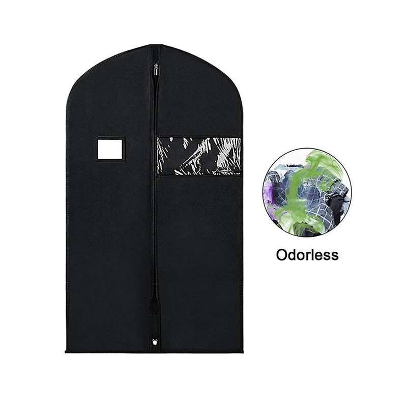 5 Pcs Suit Hanging Bags Garment Storage Covers with Clear Window and Id Holder for Robes and Trench