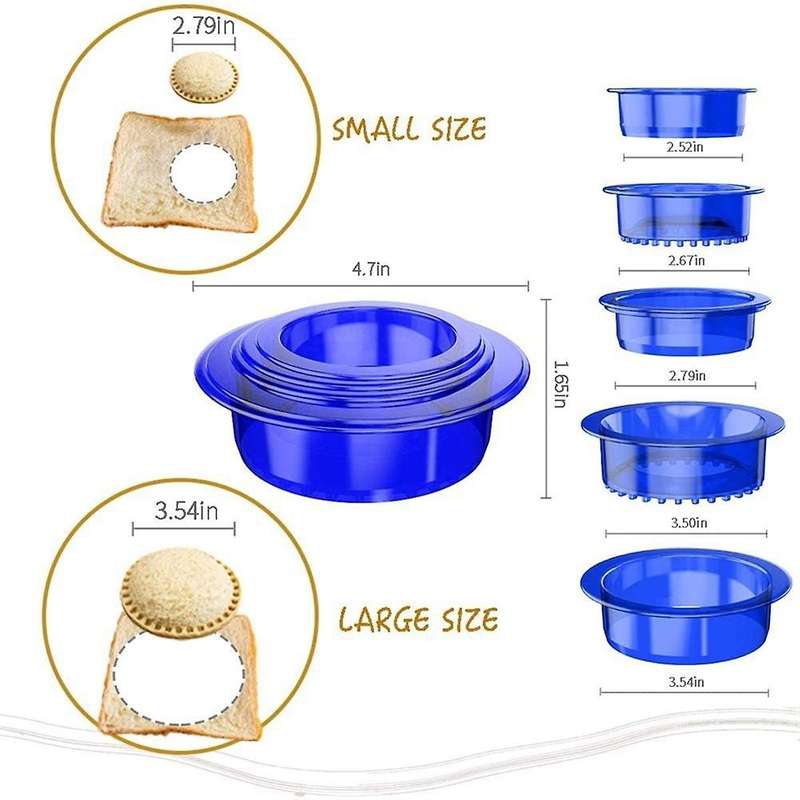 5 Pcs Uncrustable Sandwich Cutter for Kids Lunch Uncrustable Sandwich Maker Sealer ,children's Nutr