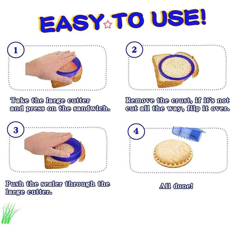 5 Pcs Uncrustable Sandwich Cutter for Kids Lunch Uncrustable Sandwich Maker Sealer ,children's Nutr