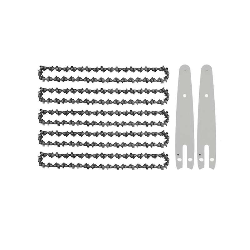5 Pieces 6 Inch Mini Chainsaw Chain with 2 Pcs Replacement Saw Chain Bar for Cordless Electric Porta