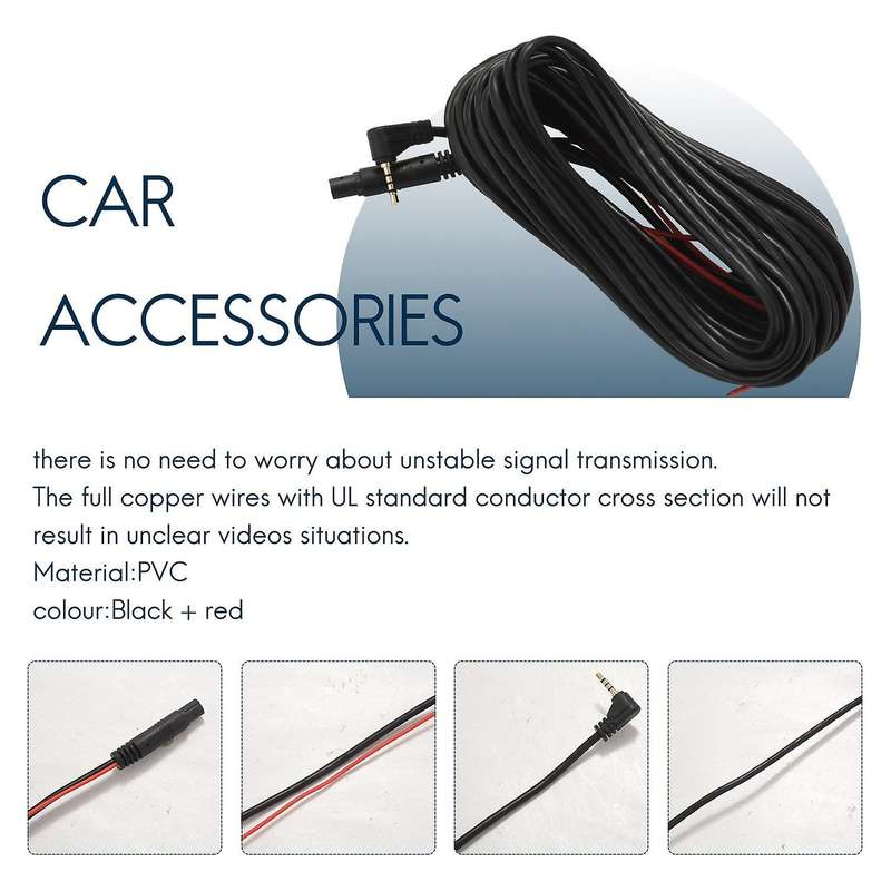 5 Pin 5 Hole 9 Meter Long Line Driving Recorder Rear Lens Extension Cable Compatible Driving Recorde