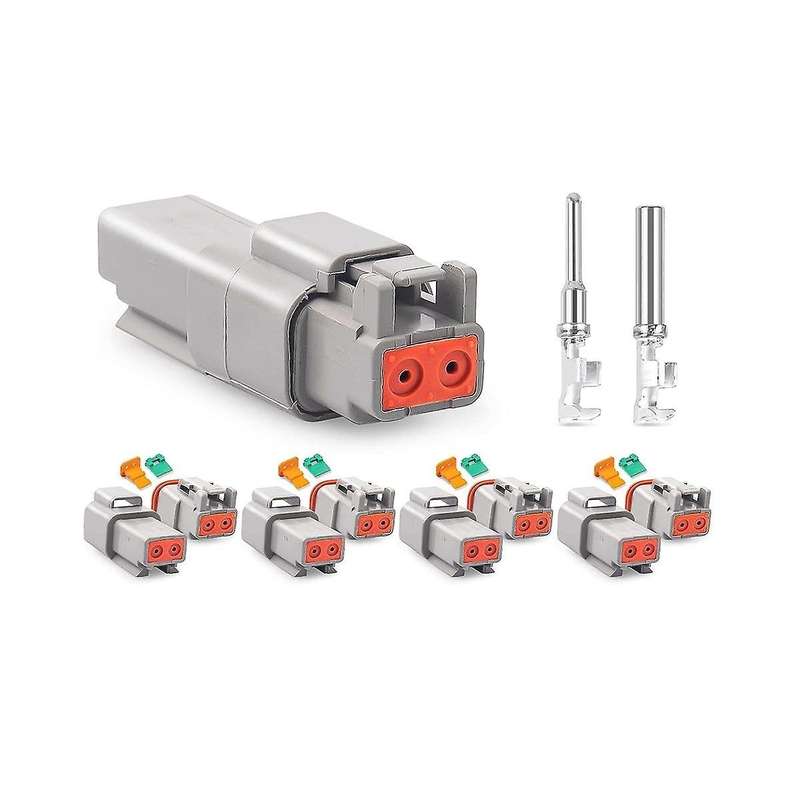 5 Set 6 Pin Dt Connector Kit, Waterproof Dt Connector, Size 16 Stamped Contacts, Seal Plugs for Car,