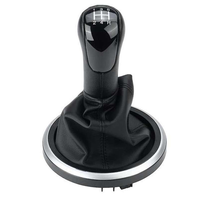 5 Speed Black Car Gear Shift Knob Stick Shift Knob Boot Cover for Fiesta Transit Connect 2002-2022 2