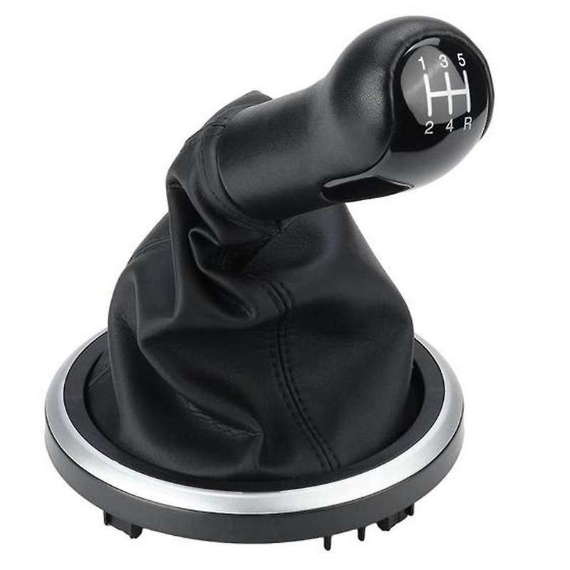 5 Speed Black Car Gear Shift Knob Stick Shift Knob Boot Cover for Fiesta Transit Connect 2002-2022 2