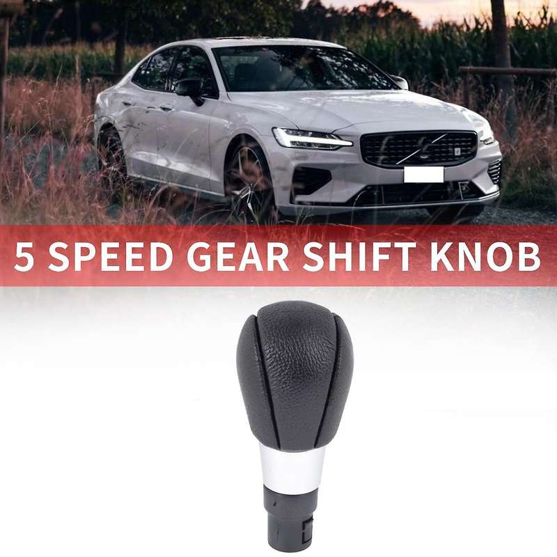 5 Speed Car Gear Shift Knob PU Leather Lever Shifter Hand Ball for S60 S80 V70 XC70 XC60