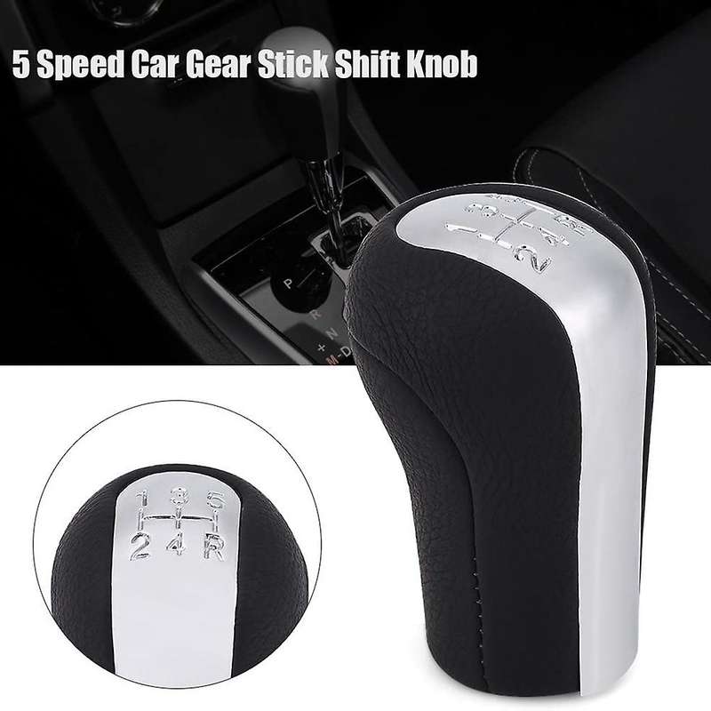 5 Speed Car Gear Shift Knob PU Leather Lever Shifter Hand Ball for YARIS/VITZ 99-2005 AVENSIS 1997-2