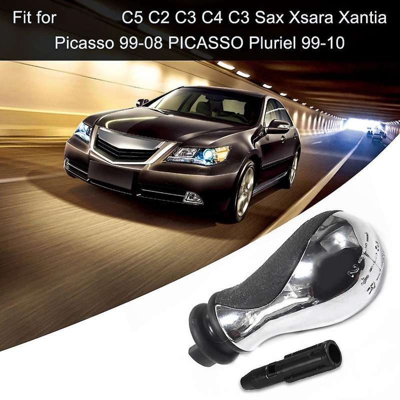 5 Speed Car Gear Shift Knob Shifter Knob Head Sleeve Adapter Lever for XSARA 1999-2010 C5 2001-2008