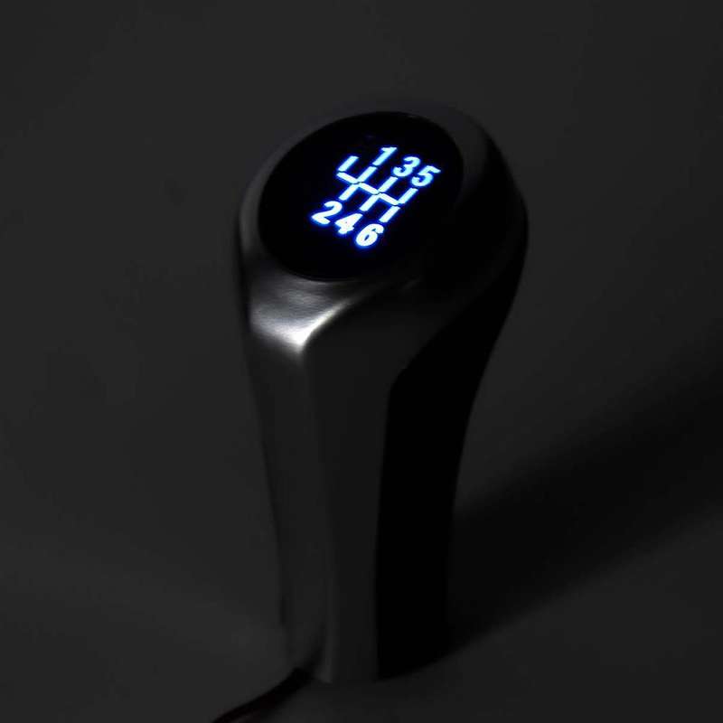 5 Speed Car LED Gear Shift Knob WITH/LED Backlight Leather Shifter Lever Handle Stick for E46 E90 E9