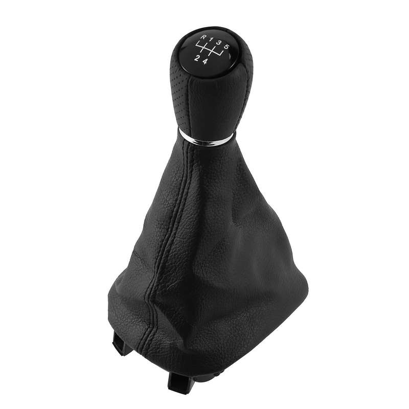 5 Speed Car Leather Gear Shift Knob Frame Gear Lever Dust Boot Cover for Seat 1 MK1 Toledo II MK2