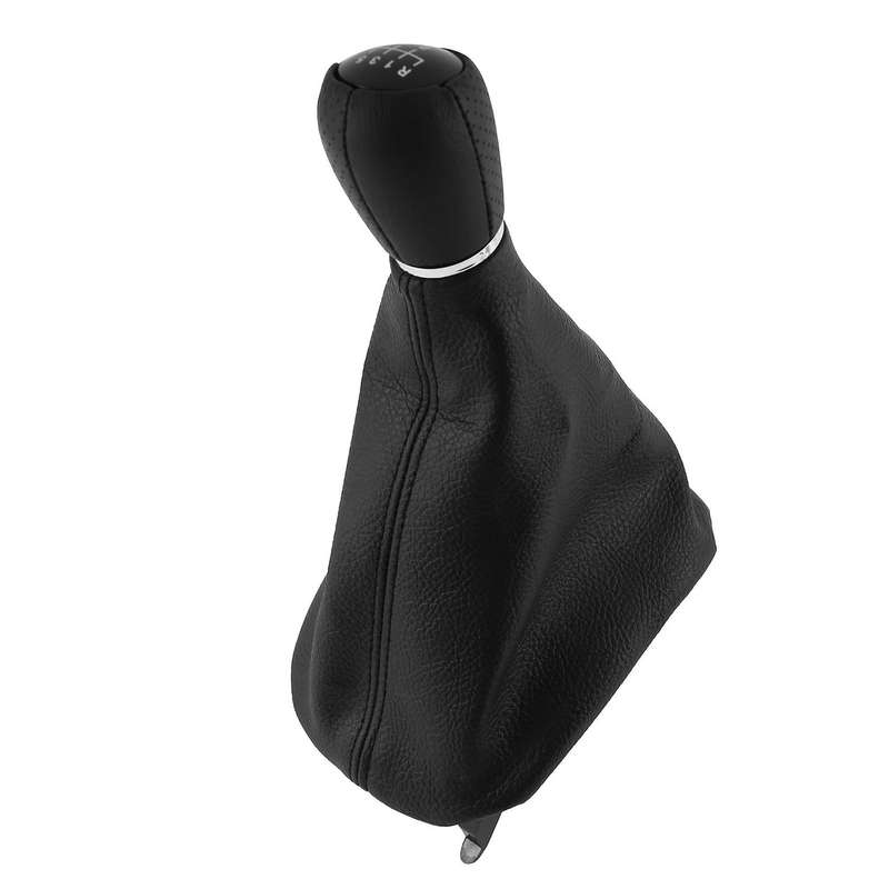 5 Speed Car Leather Gear Shift Knob Frame Gear Lever Dust Boot Cover for Seat 1 MK1 Toledo II MK2