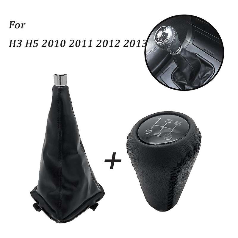 5 Speed Car PU Leather Gear Shift Knob Shift Gear Cover Boot for Hover H3 H5 2010 2011 2012 2013