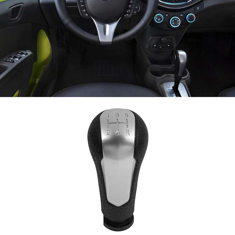 5 Speed Gear Lever Shifter Compatible Chevrolet Spark 11-16 Silver