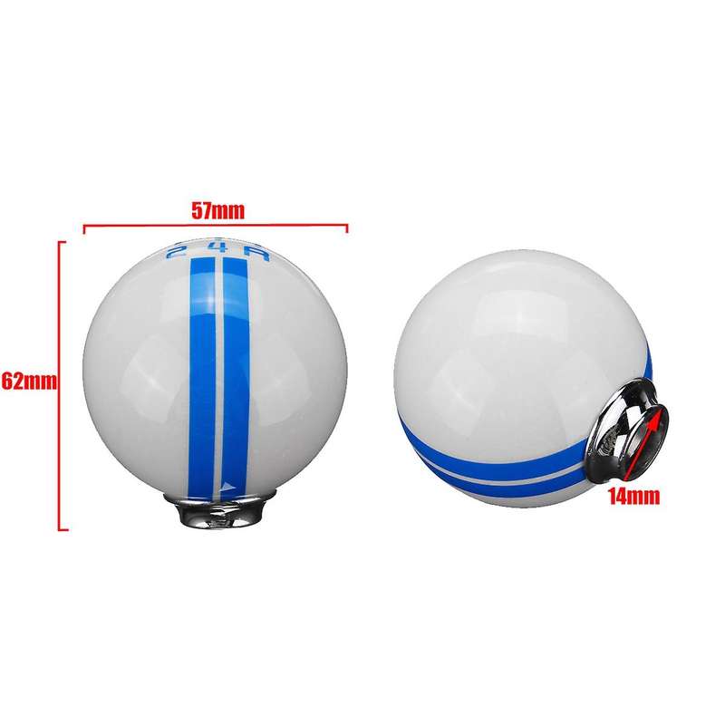 5 Speed Car Universal Gear Shift Knob Handball for White+Black