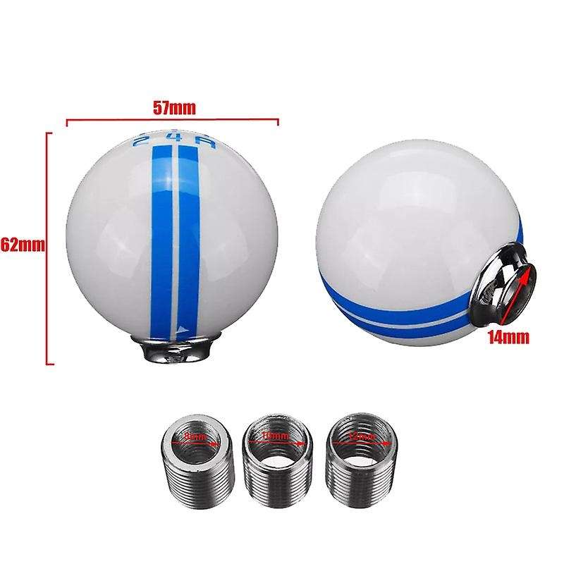 5 Speed Car Universal Gear Shift Knob Handball for White+Black
