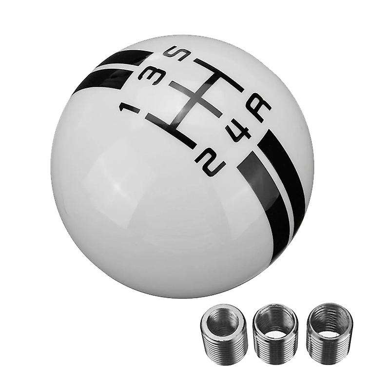 5 Speed Car Universal Gear Shift Knob Handball for White+Black