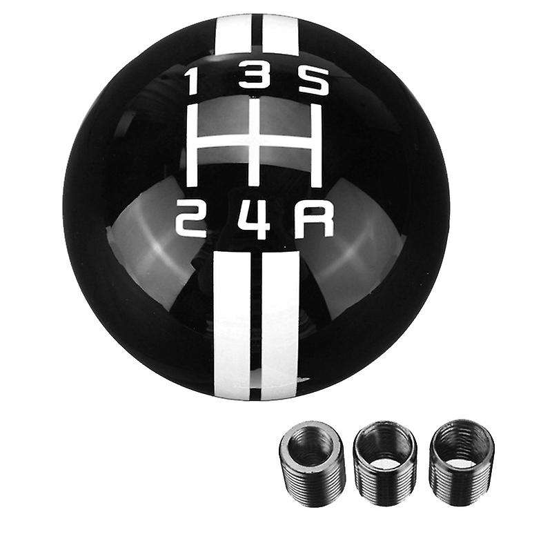 5 Speed Car Universal Gear Shift Knob Handball for Black+White