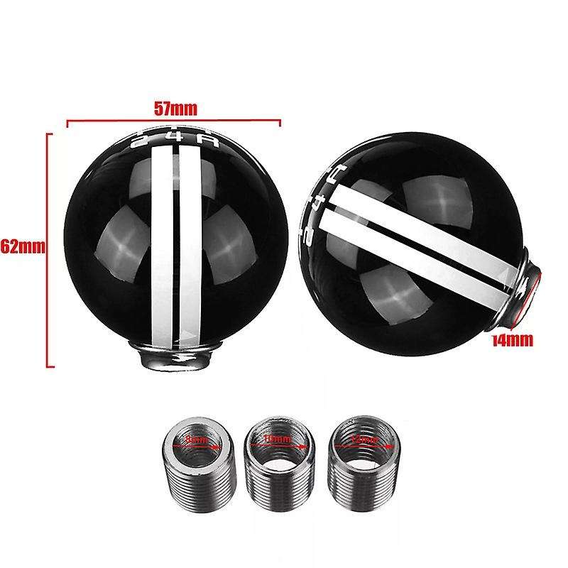 5 Speed Car Universal Gear Shift Knob Handball for Black+White