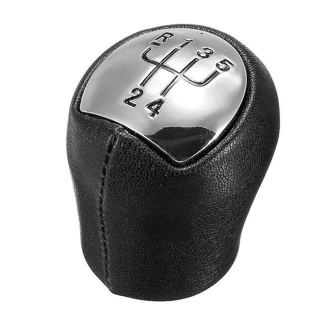5 Speed Chrome Leather Car Gear Shift Knob Shifter Lever for Espace Kangoo Express Cabriolet