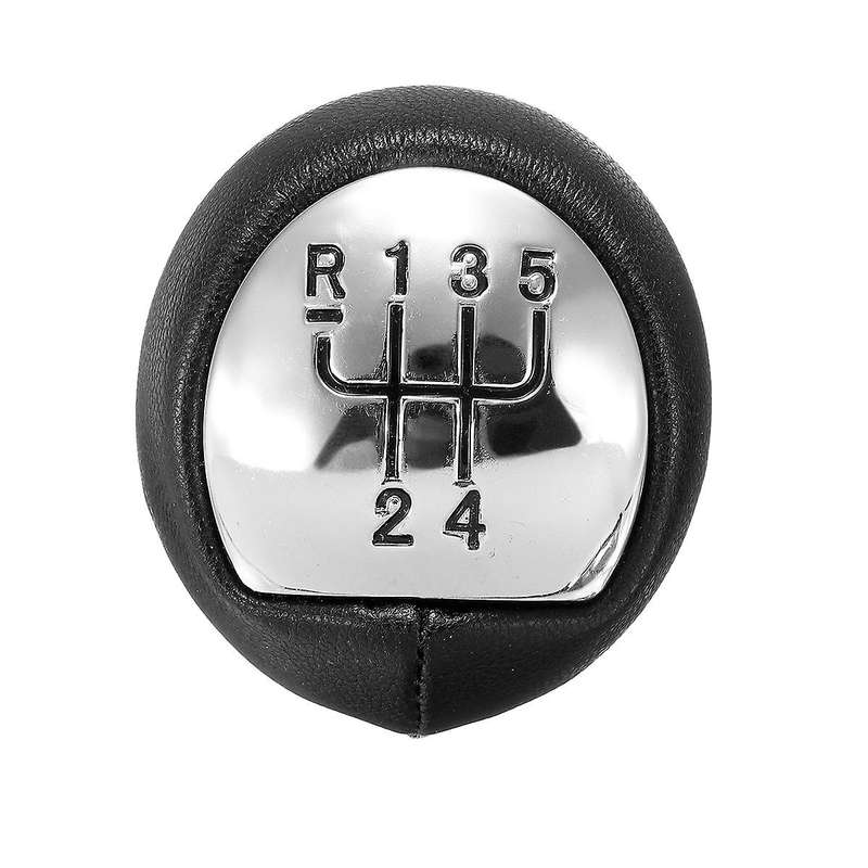 5 Speed Chrome Leather Car Gear Shift Knob Shifter Lever for Espace Kangoo Express Cabriolet