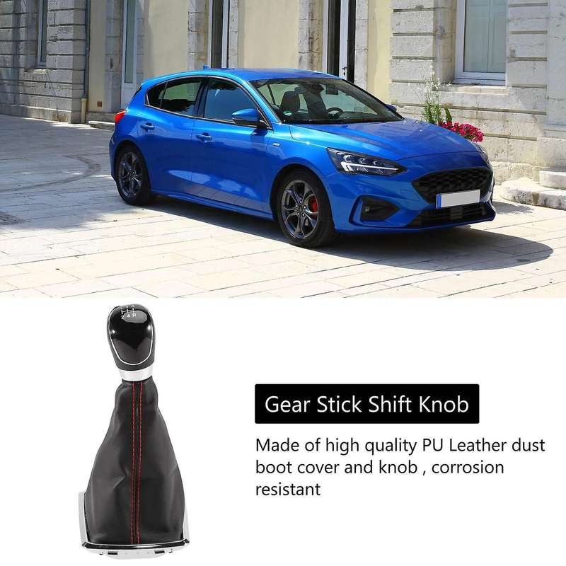 5 Speed Gear Stick Shift Knob & Dust Boot Cover for Focus MK2 2005-2012