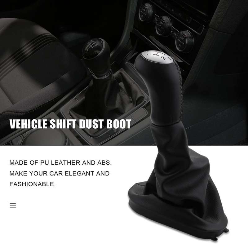 5 Speed Leather Manual Car Gear Lever Compatible Renault