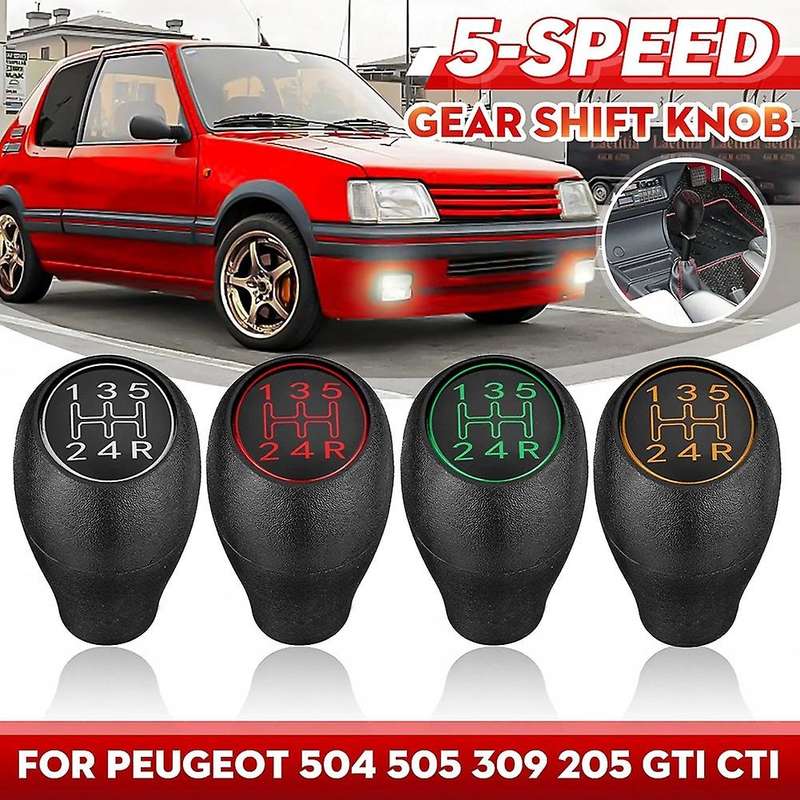 5 Speed Manual Car Shift Knob Shifter Lever Handle Stick for 504 505 309 205 CTI Silver ABS