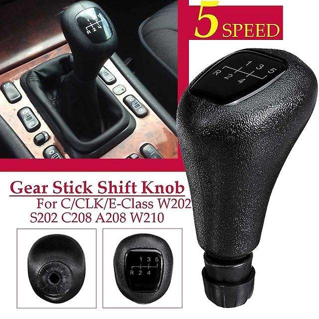 5 Speed Manual Leather Shift Knob Shifter Lever for C Class W202 CLK Class W208 E Class W210