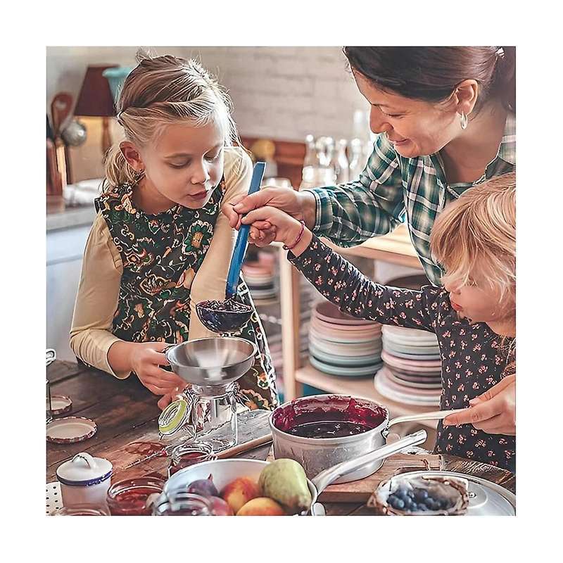 5.1 Inch 304 Stainless Steel Kitchen Funnel with 200 Mesh Food Filter Strainer for Transferring Liqu