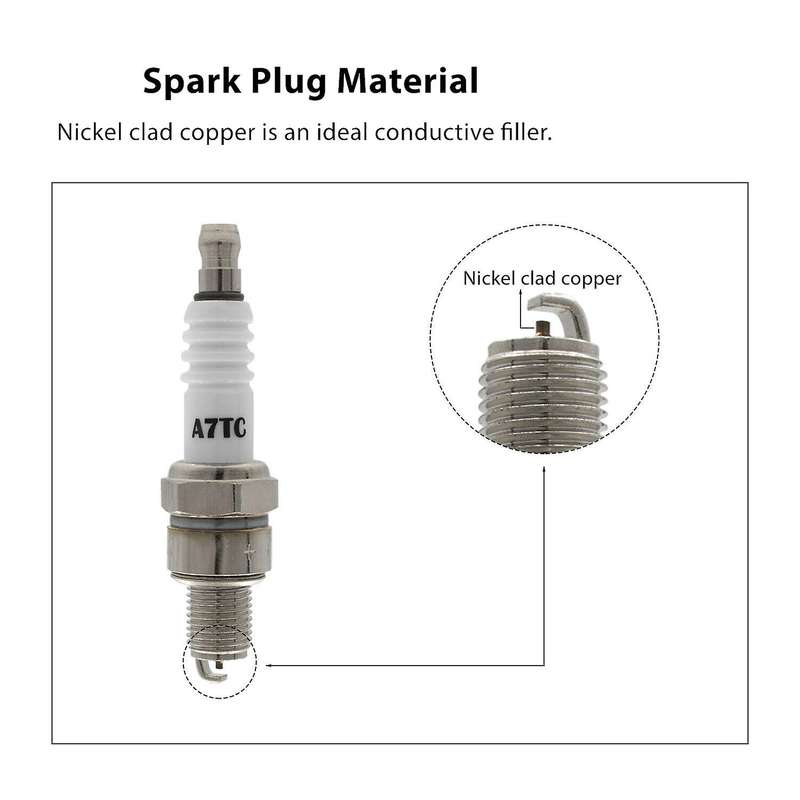 5 x Spark Plug A7TC for GY6 50Cc 125Cc 150Cc Engine Scooter, Go Kart, Quads, Dirt Bike, Moped, ATV