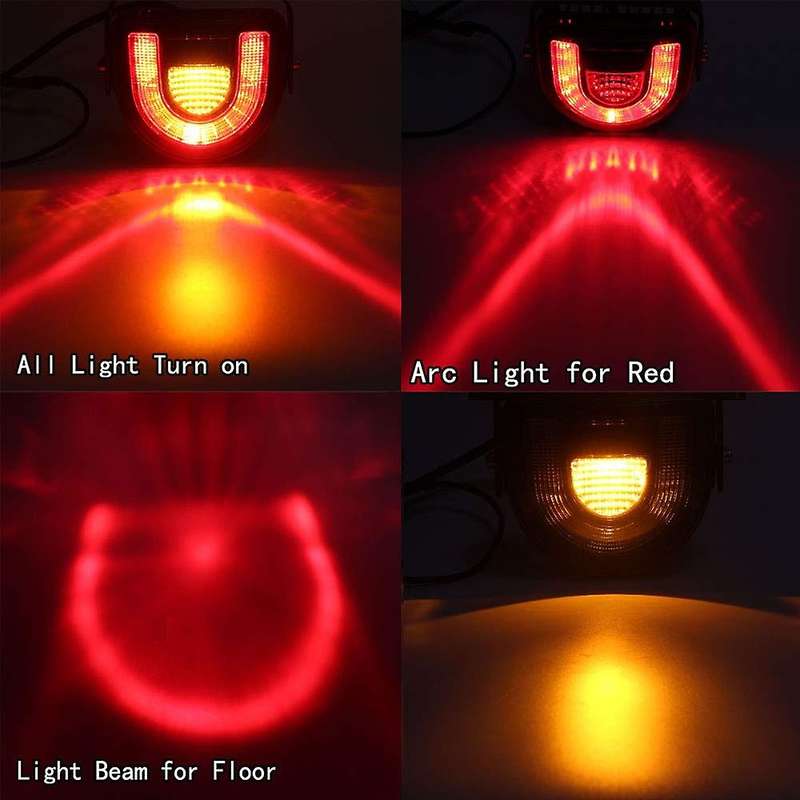 5.4 Inch LED Forklift Arch Safety Light Red 25W DC10-80V Safety Warning Light Arc Zone Safety with Y