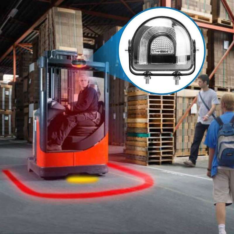 5.4 Inch LED Forklift Arch Safety Light Red 25W DC10-80V Safety Warning Light Arc Zone Safety with Y