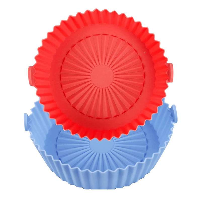 5.5-6.5 Inches Silicone Liners Basket Round for 1-3 Qt Airfryer, Heat Resistant Reusable Baking Co
