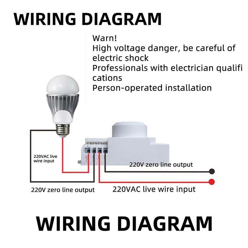 5.8GHz Microwave Radar Sensor Switch Knob Switch Adjustment LED Light Sensor Switch Human Motion Det