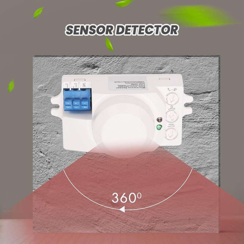 5.8GHz HF System LED Microwave 360 Degree Motion Sensor Light Switch Body Motion Detector