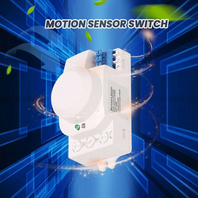 5.8GHz HF System LED Microwave 360 Degree Motion Sensor Light Switch Body Motion Detector