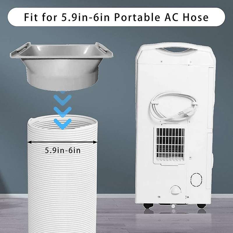 5.9Inch Portable Air Conditioner Exhaust Hose Coupler Window Adapter A/C Unit Tube Connector Air Con