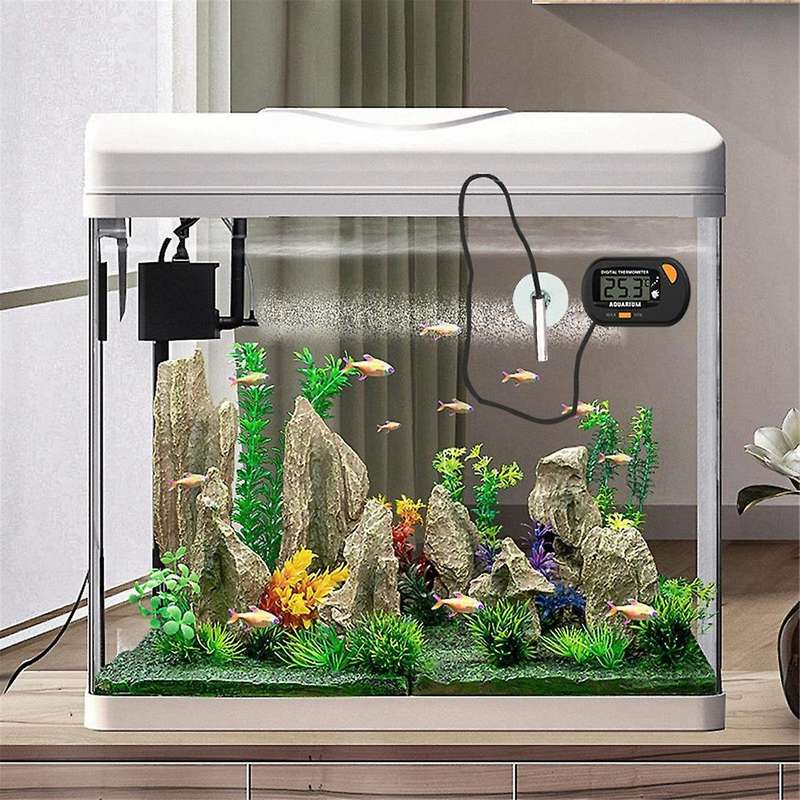 -50 - 70 Digital Aquarium Fish Tank Thermometer with Suction Cup Temperature Sensor Meter Tester