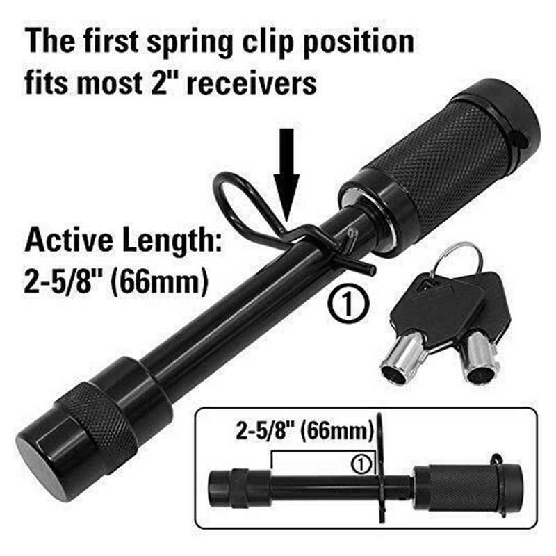 5/8 Inch Extra Heavy Duty Trailer Hitch Locking Pin Set Keys,with 2 Inch Trailer Pad for Class III,I