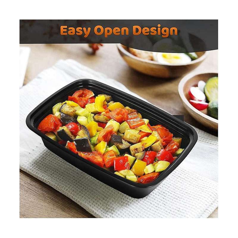 50 Pack 1000ml Meal Prep Container,lunch Bento Fruit Box with Lids,portable Lunch Food Storage Cont